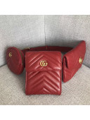 Gucci GG Marmont Matelassé Leather Belt Bag 524597 Red 2018