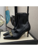 Gucci Elastic Leather Short Boots 7.5cm with Zumi Horsebit Black 2021