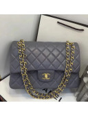 Chanel Lambskin Classic Jumbo Flap Bag Grey 2019 TOP(GHW)
