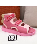 Chanel Goatskin High-top Strap Flat Sandals G37231 Pink 2021