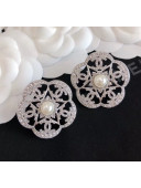 Chanel Silver Crystal Earrings 59 2020