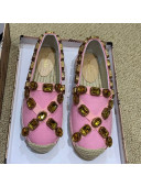 Gucci Canvas Espadrille with Crystals Band 5573025 Pink 2019