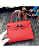 Hermes Original Epsom Leather Kelly 20cm Mini Bag Red