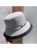 Chanel Straw Bucket Hat White 2021 64