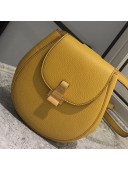Bottega Veneta Rounded Belt Bag in Grained Leather Yellow 2019