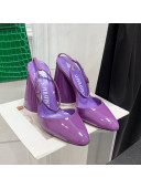The Attico Luz Patent Leather High Heel Open Pumps 9.5cm Purple 2022