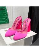 The Attico Luz Silk High Heel Open Pumps 9.5cm Pink 2022