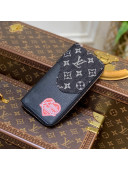 Louis Vuitton Monogram Drip Zippy Vertical Wallet M63095 Black 2021 