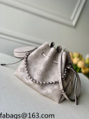 Louis Vuitton Mahina Monogram Perforated Bella Bucket Bag M57070 Light Grey 2022