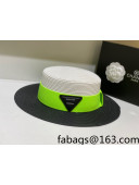 Bottega Veneta Straw Wide Brim Hat White/Black 2022 031113