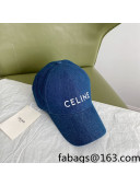Celine Denim Baseball Hat Light Blue 2022 040195