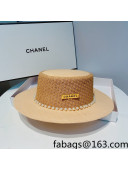 Chanel Straw Bucket Hat Brown 2022 02