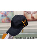Louis Vuitton Canvas Basball Hat Black/Gold 2022 60