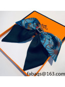 Hermes Silk Bow Headband Blue 2022 45