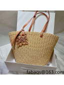 Loewe Straw and Leather Medium Basket Bag Natural/Brown 2022