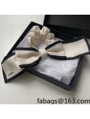 	 Chanel Silk Hair Ring White 2022 0310124