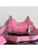 Prada Nylon Hobo Bag with Coin Purse Pink 2019