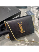Saint Laurent Kate Box Bag in Grained Leather 593122 Black 2019