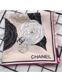 Chanel Silk Twill Square Scarf 90x90 AA6851 Beige 2020