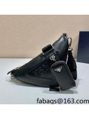Prada Leather Triangle Shoulder Bag 1BH190 Black 2021