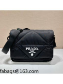 Prada Quilted Padded Nylon Shoulder Bag 1BG412 Black 2022