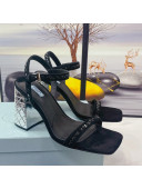 Prada Crystal Sandals 9cm Black 2022 59