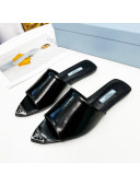 Prada Patent Leather Flat Mules Black 2022 032385