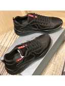 Prada Men's America's Cup Fabric Sneakers Black 2022 