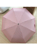 Dior logo pattern umbrella for sun & rain pink