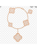 Van Cleef & Arpels Magic Alhambra Bracelet, 5 motifs Pink Gold 2021