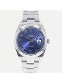 SUPER QUALITY – Rolex Datejust 126300 – Men: Dial Color – Blue, Bracelet - Stainless Steel, Case Size – 41mm, Max. Wrist Size - 7.5 inches