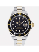 SUPER QUALITY – Rolex Submariner 16613 – Men: Dial Color – Black, Bracelet - Yellow Gold Plated, Stainless Steel, Case Size – 40mm, Max. Wrist Size - 7 inches