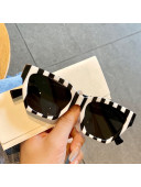 Valentino Studded Sunglasses VA4046 Black/White Stripes 2022 06