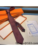 Hermes H Silk Tie Red/White 2022 031090