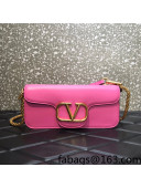 Valentino Locò VLogo Signature Calfskin Shoulder Bag 6030 Pink 2022