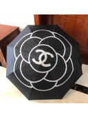 Chanel camellia umbrella for sun & rain black