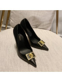 Versace Calfskin High Heel Pumps 11cm Black 2022 032814