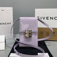 Givenchy Mini 4G Vertical Crossbody Bag in Lilac Purple Patent Leather 2021