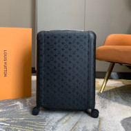 Louis Vuitton Horizon 55 Luggage Travel Bag in Monogram Leather Black 2021 01