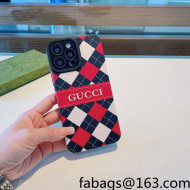 Gucci Check iPhone Case Red 2021 122134