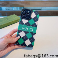 Gucci Check iPhone Case Green 2021 122135