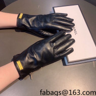 Chanel Lambskin and Cashmere Gloves Black 2021 122145
