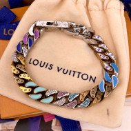 Louis Vuitton Chain Links Patches Bracelet Blue/Green 2021 53