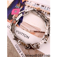 Louis Vuitton Monogram Chain Bracelet Silver 2021 67