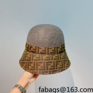 Fendi Wool Bucket Hat Grey 2021 60