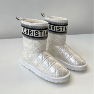 Dior Oblique Snow Ankle Boots Pearly White 2021 12