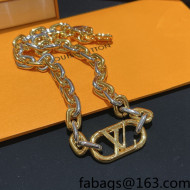 Louis Vuitton Chain Necklace Silver/Gold 2022 32
