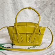 Bottega Veneta Arco Mini Bag in Wax Maxi -Woven Calfskin Mirabelle Yellow 2021