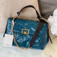 Givenchy ID Top Handle Bag in Shiny Crumple Calfskin Green 2021