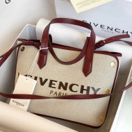 Givenchy Mini Bond White Canvas Tote bag Brown 2021